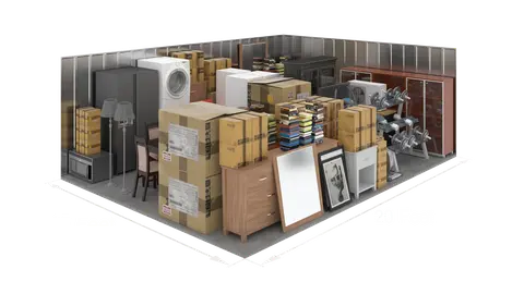13x20 storage unit (260 sq ft) interior view