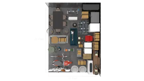 20x16 storage unit (320 sq ft) interior view