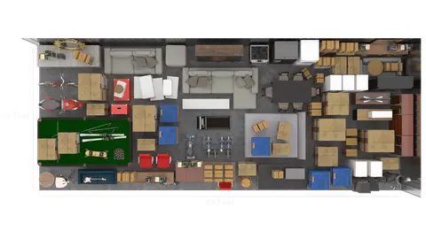 20x40 storage unit (800 sq ft) interior view